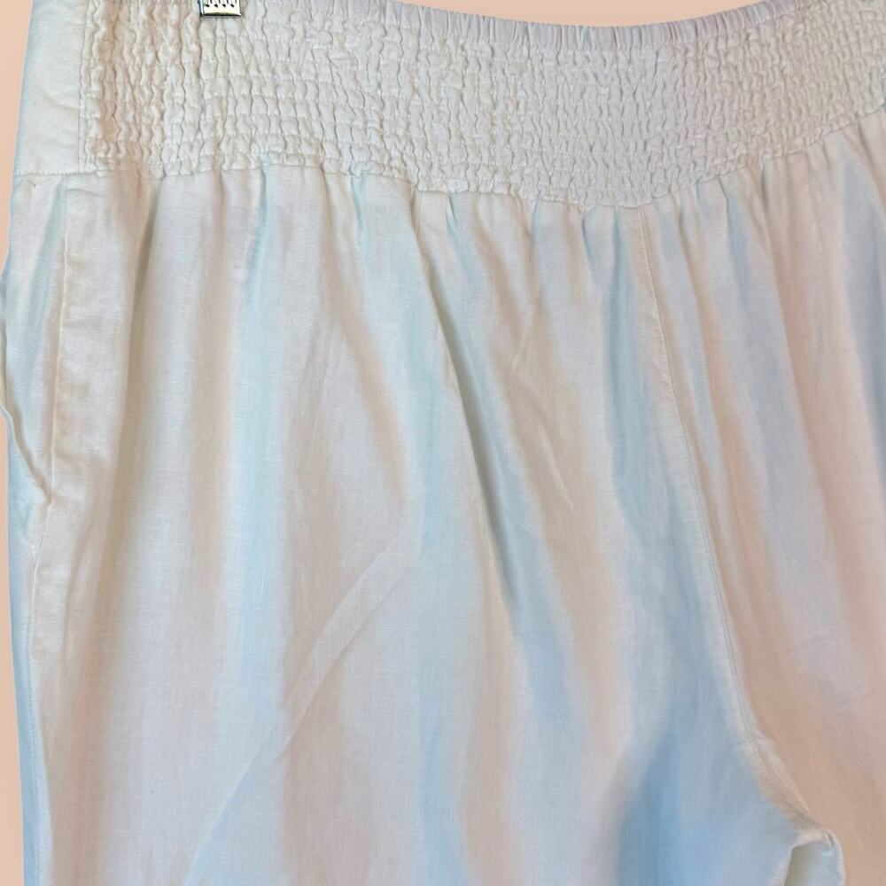 Cato C EST 1946 Linen Blend Wide Leg Pullon Pants Lounge Womens 26/28W White - Picture 8 of 13